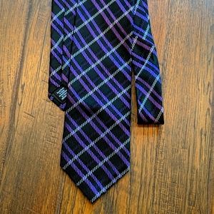 Purple plaid Stafford tie
